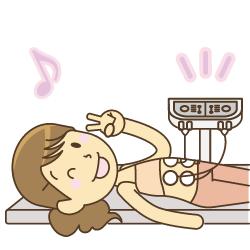 コアレしている女性のイラスト